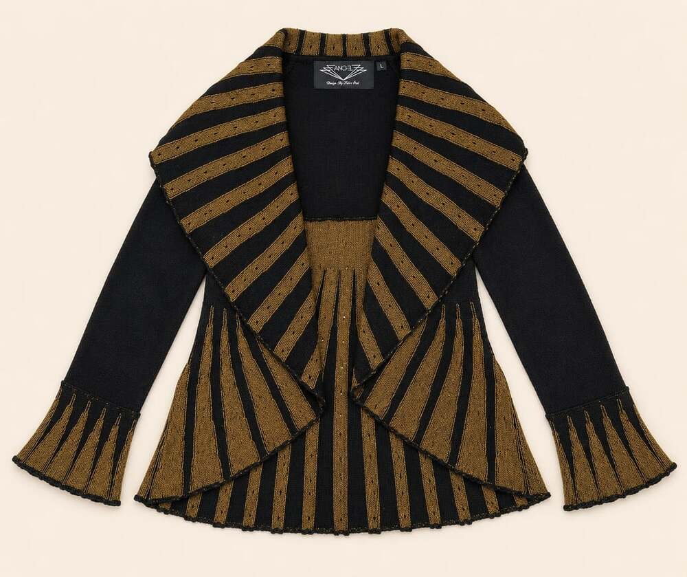 Angelz Yabi Özel Merino Wool Draped Cardigan L Avant Garde Whimsigoth